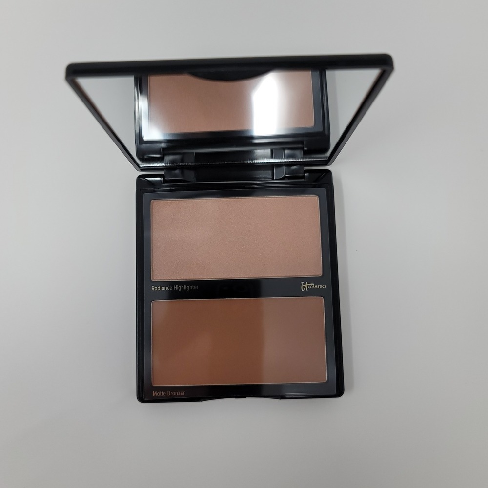 IT Cosmetics Hello Cheekbones Matte Bronzer Love Highlighter Contour Duo New - Picture 2 of 8